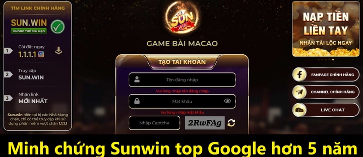 Sunwin top Google địa điểm cá cược đổi thưởng leo top nhanh nhất thị trường 